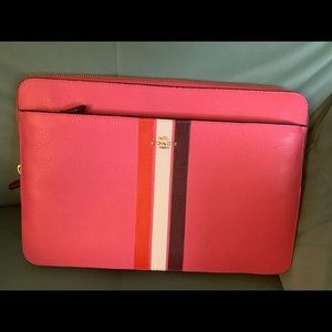 NWOT Coach laptop sleeve — fits 13 inch laptop.